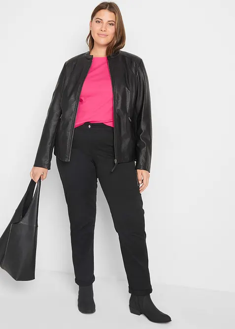 L&aring;ng&auml;rmad topp i ren ekologisk bomull, bonprix