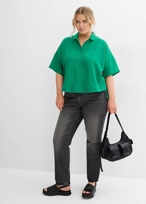 Skjortblus i oversizemodell, bonprix