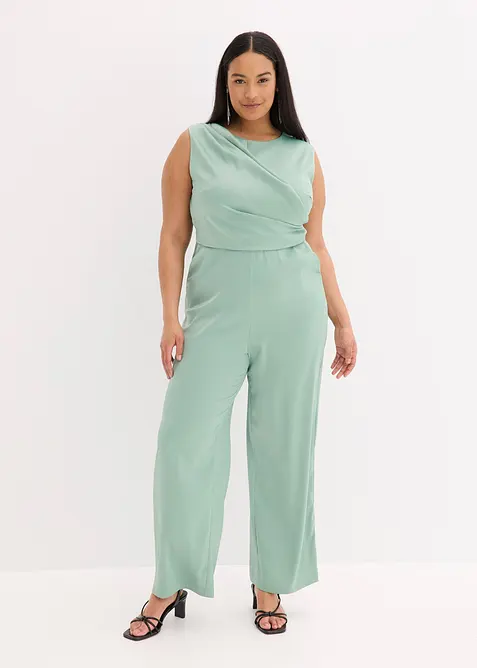 Jumpsuit i glansig satin, bonprix