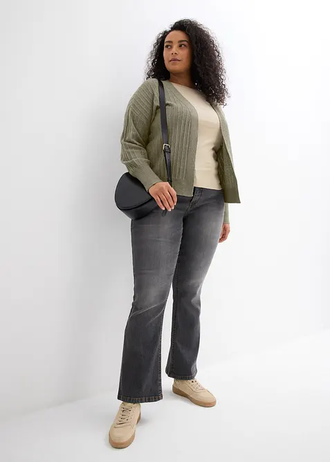 Bootcut jeans Mid Waist, Stretch, bonprix