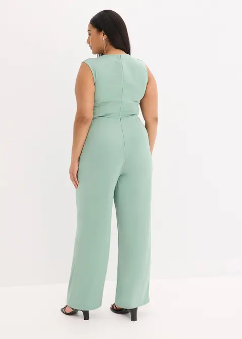 Jumpsuit i glansig satin, bonprix