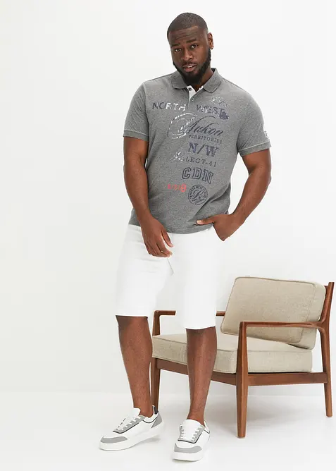 Kort&auml;rmad pik&eacute;tr&ouml;ja i jersey, bonprix