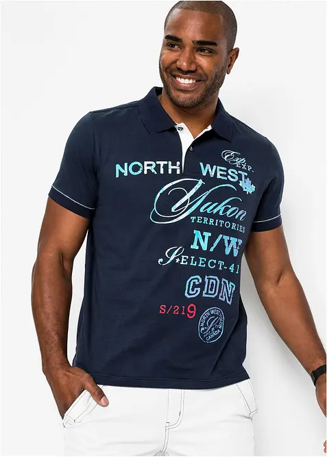 Kort&auml;rmad pik&eacute;tr&ouml;ja i jersey, bonprix