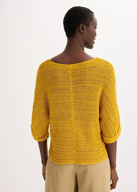 Grovstickad tr&ouml;ja av bandgarn, bonprix