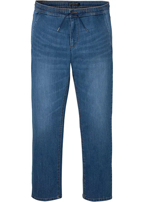 Tunna dra p&aring;-jeans, Regular Fit, Stretch, Straight, med bekv&auml;m midja, bonprix