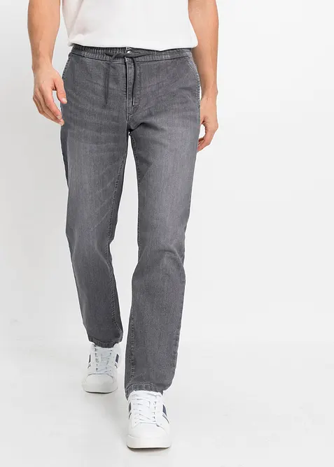 Tunna dra p&aring;-jeans med res&aring;rmidja, Regular Fit, Straight,, bonprix