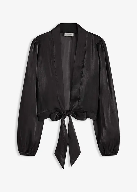 Bolero av tunn tyll med knytdetalj, bonprix