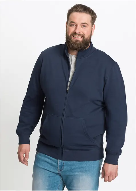 Sweatshirtjacka med st&aring;krage, bonprix