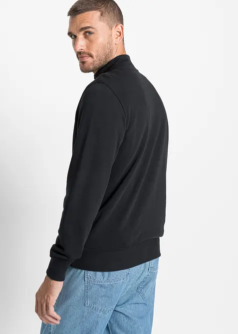 Sweatshirtjacka med st&aring;krage, bonprix