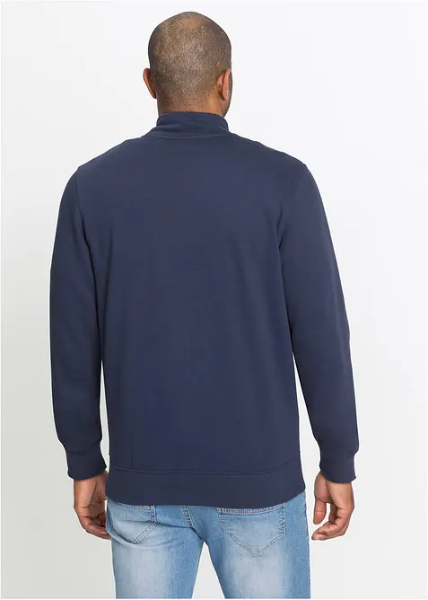 Sweatshirtjacka med st&aring;krage, bonprix