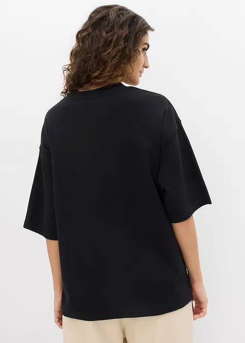 Oversizetopp av tjock jersey i ekologisk bomull, bonprix