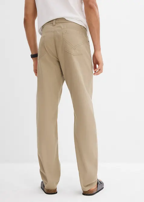Byxa i twill av bomull, Regular Fit, Straight, bonprix