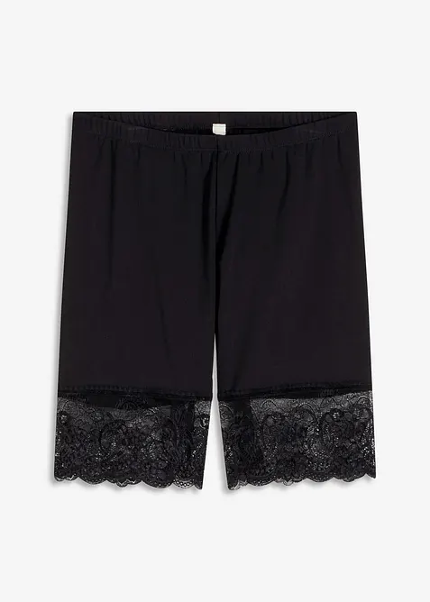 Cykelbyxa i svalkande polyamid och "anti skav"-ben i spets, bonprix