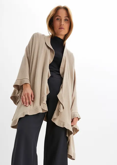 Poncho med kashmir, bonprix