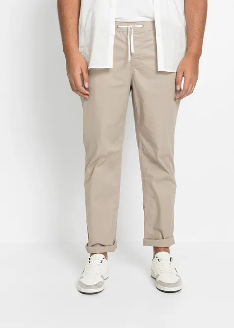 Stretchig dra p&aring;-byxa, normal passform, raka ben, bonprix
