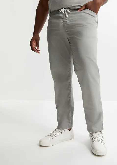 Stretchig dra p&aring;-byxa, normal passform, raka ben, bonprix