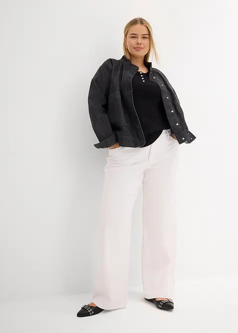 Kort&auml;rmad farfarstr&ouml;ja i ekologisk bomull, bonprix