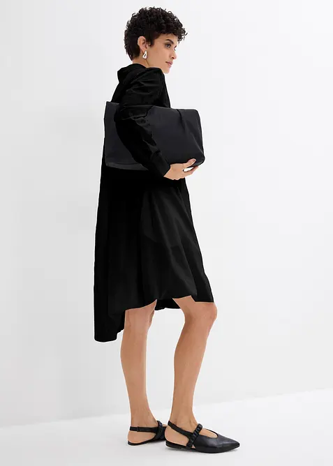 Skjortkl&auml;nning av ren bomull med ballongavslut, bonprix