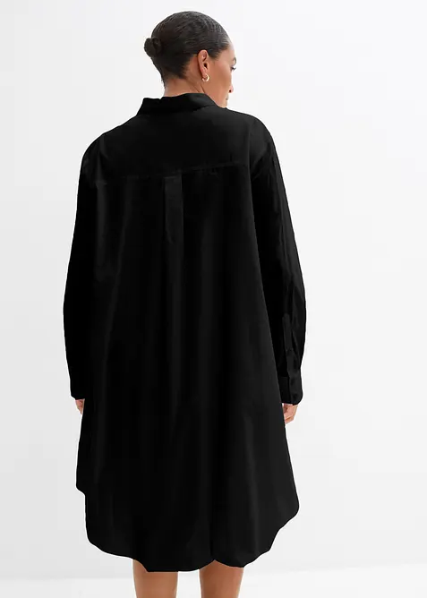 Skjortkl&auml;nning av ren bomull med ballongavslut, bonprix