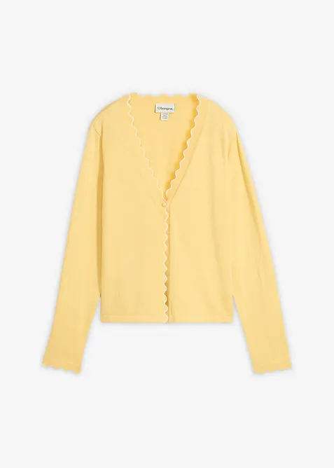 Cardigan med sidenandel, bonprix