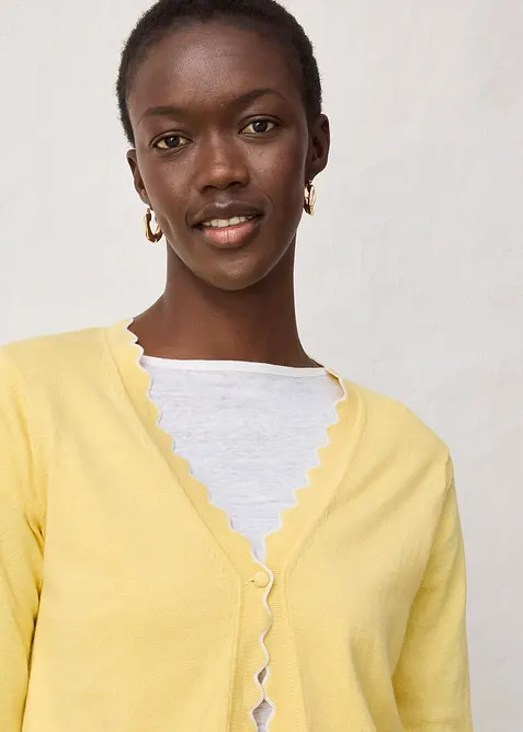 Cardigan med sidenandel, bonprix