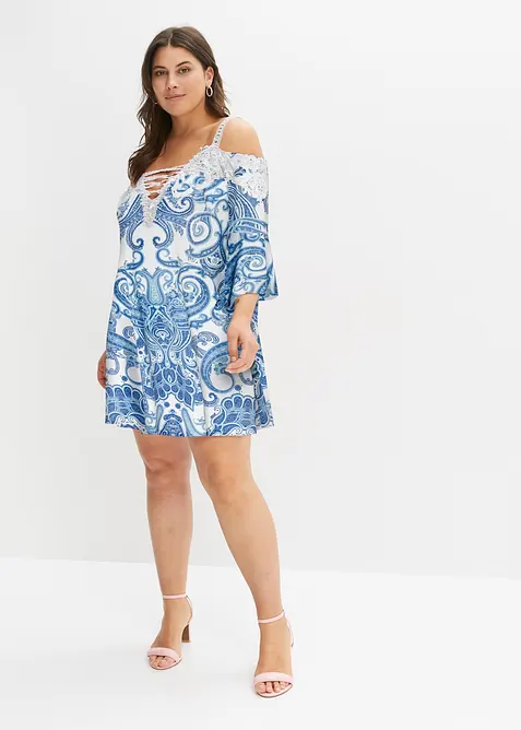 Utsv&auml;ngd kl&auml;nning med bara axlar, bonprix