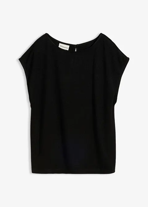 Oversizetopp med stickad look, bonprix