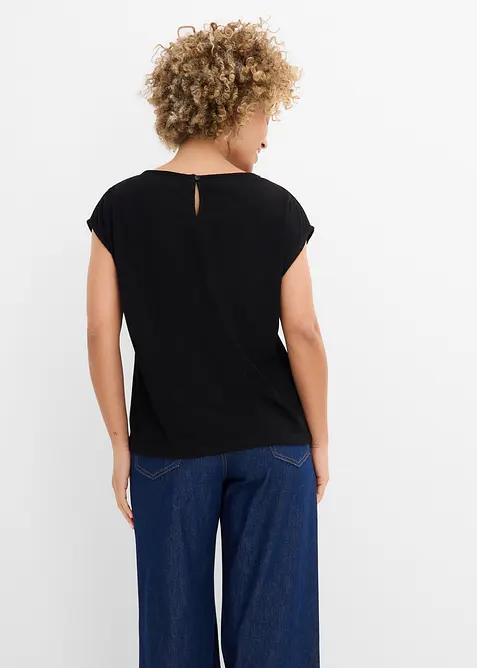 Oversizetopp med stickad look, bonprix