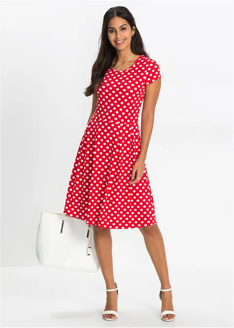 Jerseykl&auml;nning i viskosmix, bonprix