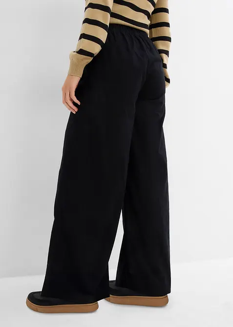 Palazzobyxa i ren bomull, bonprix