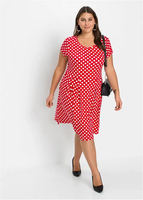 Jerseykl&auml;nning i viskosmix, bonprix