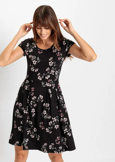 Jerseykl&auml;nning i viskosmix, bonprix