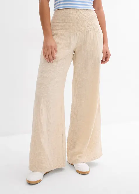 Palazzobyxa i muslin, bonprix