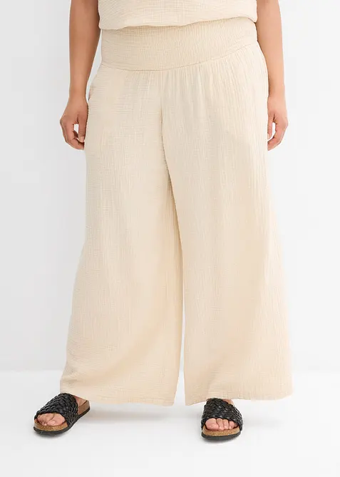 Palazzobyxa i muslin, bonprix