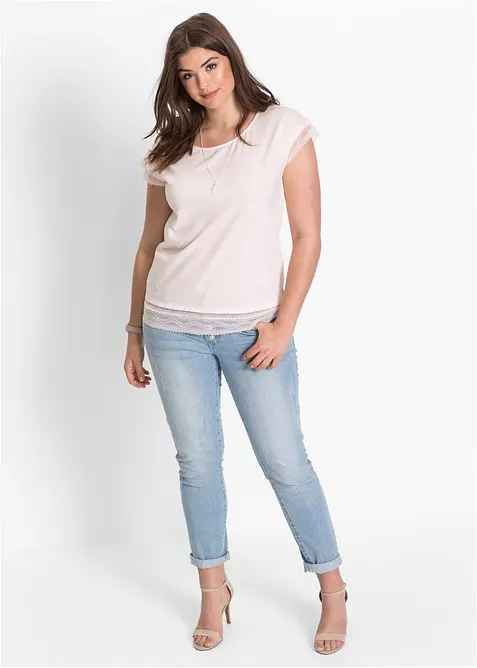 Topp av bomull i fyrkantig modell, bonprix