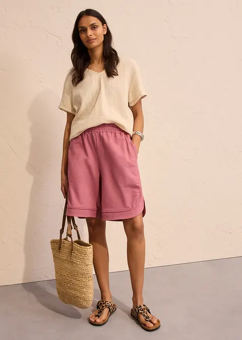 Vida jerseyshorts i stabil bomullsmix, bonprix