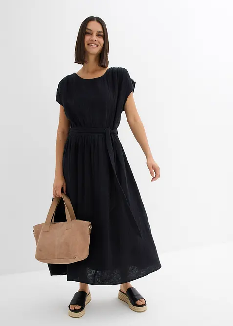 Kl&auml;nning i midil&auml;ngd, av ren bomull, bonprix