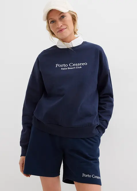 Oversizesweatshirt med broderi, bonprix