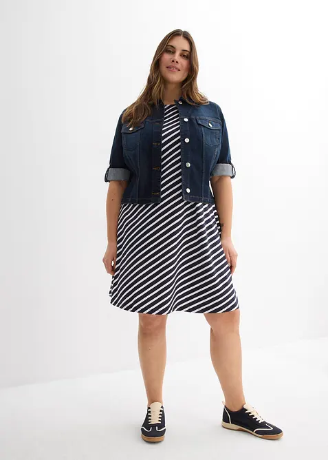 Jerseykl&auml;nning i kroppsn&auml;ra modell, bonprix