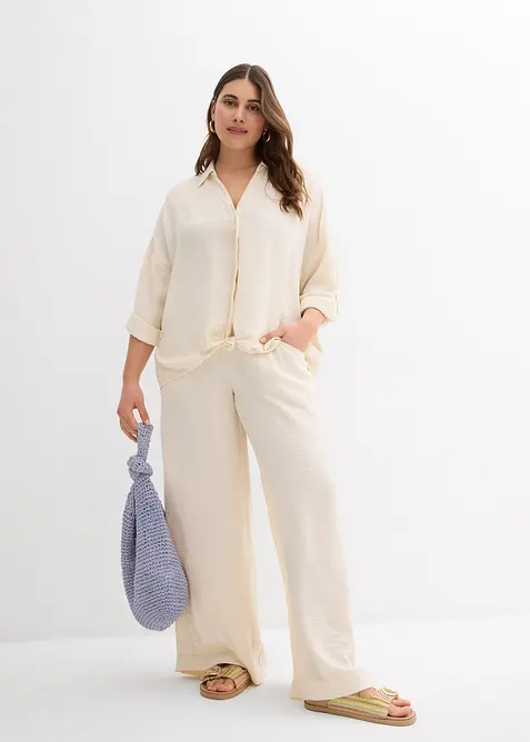 Blus i l&auml;tt kr&auml;pp, bonprix