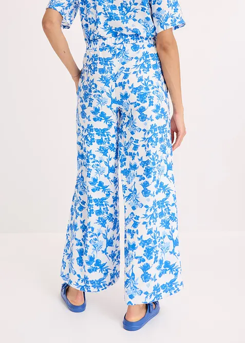 Culottebyxa i b&ouml;ljande viskosmix, bonprix