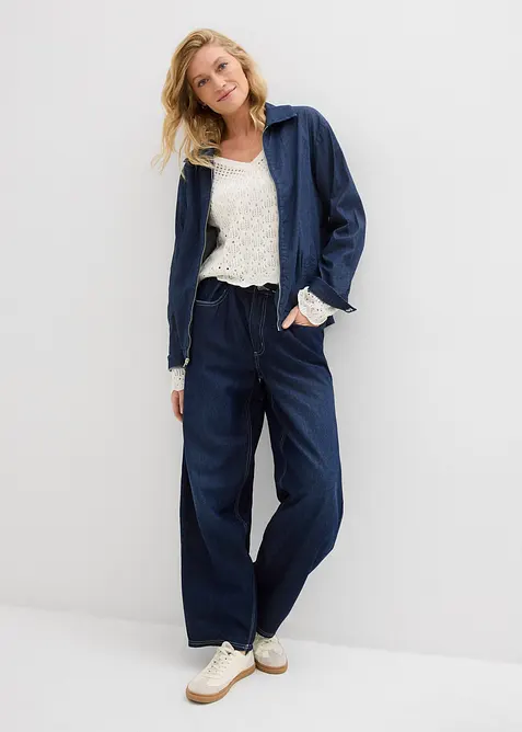 Tunn h&aring;lm&ouml;nstrad tr&ouml;ja, bonprix