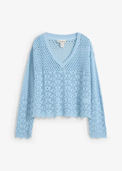 Tunn h&aring;lm&ouml;nstrad tr&ouml;ja, bonprix