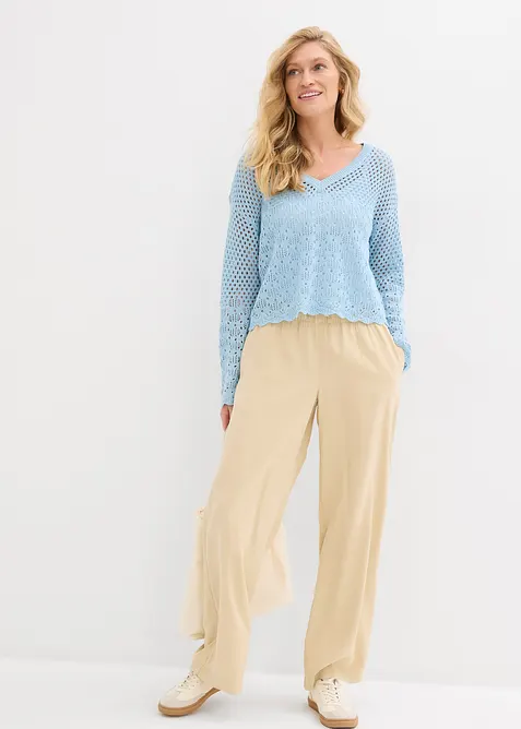 Tunn h&aring;lm&ouml;nstrad tr&ouml;ja, bonprix