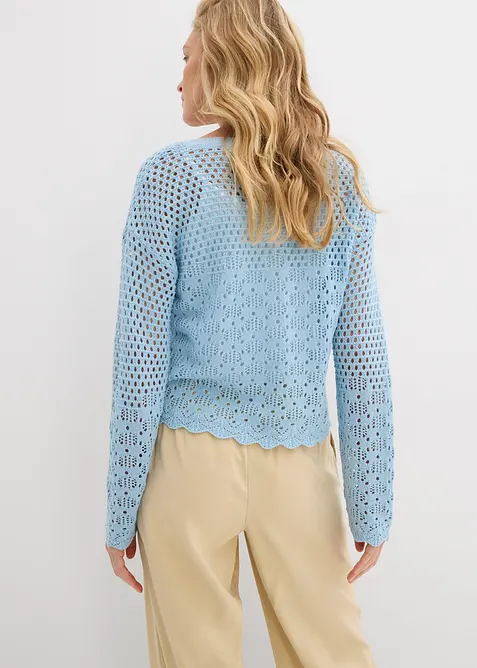 Tunn h&aring;lm&ouml;nstrad tr&ouml;ja, bonprix