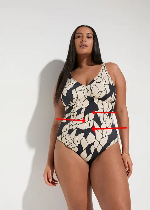 Baddr&auml;kt med V-ringning och medelh&ouml;g, formande effekt, bonprix