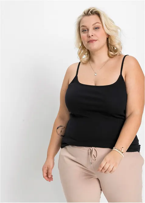 Linne med smala axelband (2-pack), bonprix