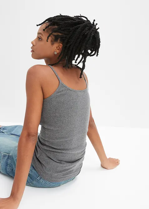 Linne av ren bomull och med smala axelband (2-pack), bonprix