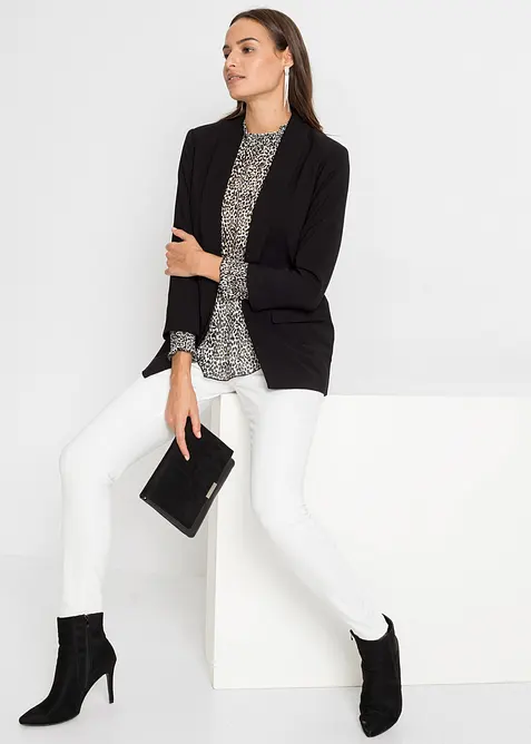 L&aring;ng kavaj av viskosmix, bonprix