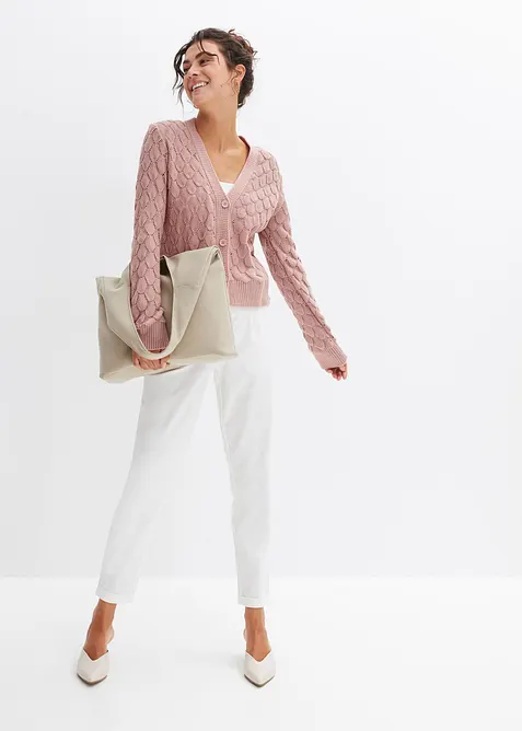 H&aring;lm&ouml;nstrad cardigan, bonprix